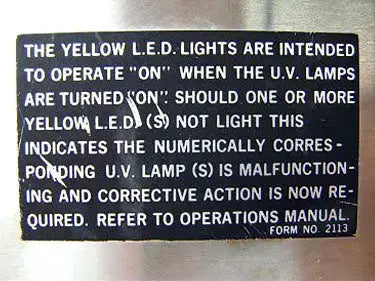 Aquafine Corporation CSL Series UV Sterilizer