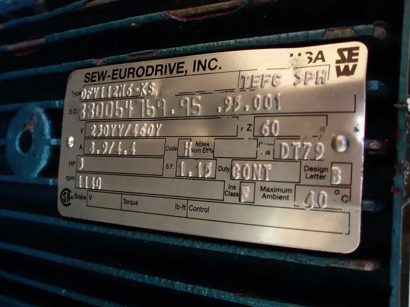 SEW-Euro Drive Motor - 3 HP
