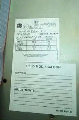 Inversor de frecuencia variable Allen-Bradley de 75 HP