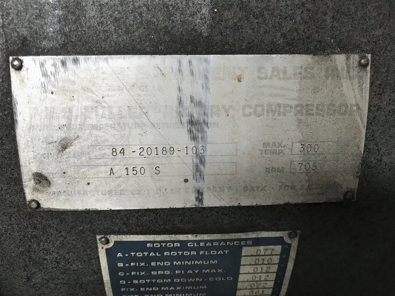 Compresor de paletas rotativas Fuller A150S