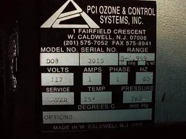 PCI Ozone and Controls Systems Inc. Dissolved Ozone Monitor