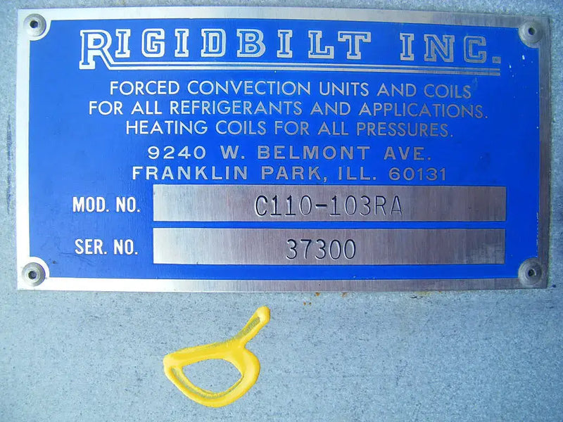 Rigidbilt Inc. C110-103RA Ammonia/Freon Evaporator Coil- 9.17 TR (Low Temperature)