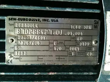 Sew Euro Drive Motor - 5HP