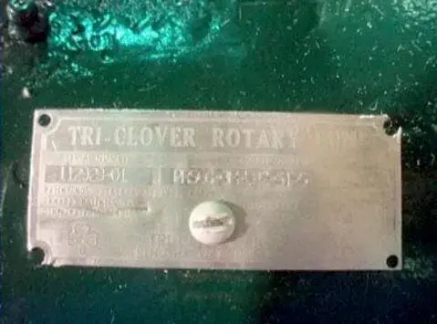 Tri-Clover PRS60-3M-UH2-ST-S Positive Displacement Pump (60 GPM Max)