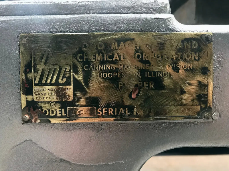 FMC Model 100 Brush Pulper Finisher