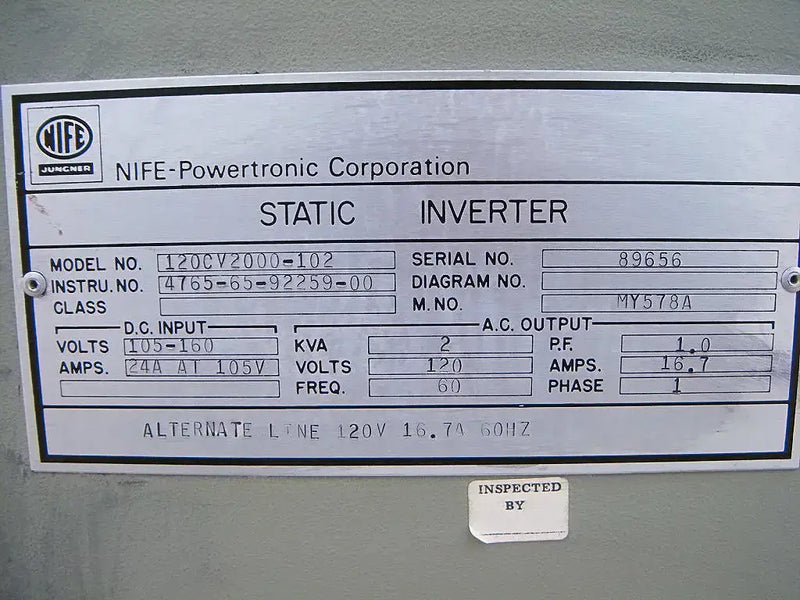 NIFE Static Inverter - 2 KVA
