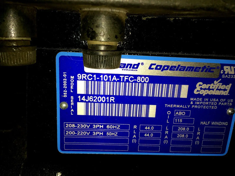 Hill Refrigeration Freon Refrigerant Compressor Rack - 40 HP