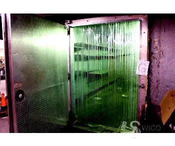 Walk-In Freezer Door with Refrigeration Coils