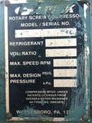 Frick RWB-II-60 Rotary Screw Compressor Package (Frick TDSH163S, 150 HP 230/460 V, Frick Micro Control Panel)