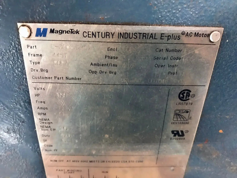 Magnetek Electric Motor - 150 HP