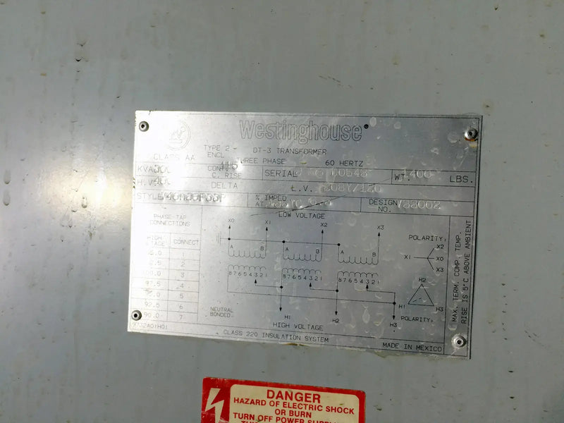 Westinghouse Transformer - 300 KVA