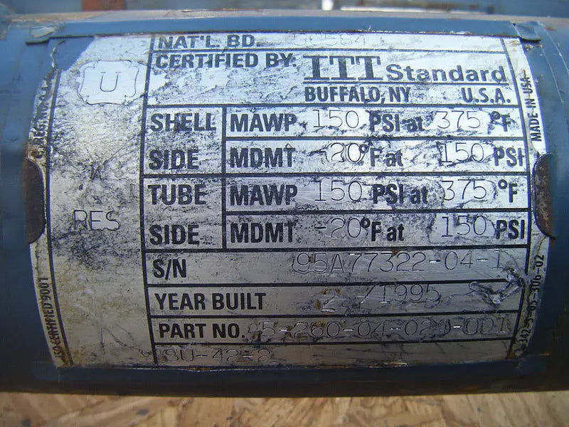 ITT Bell & Gossett “SU” Series Shell and Tube Heat Exchanger - 4.5 Sq. Ft.