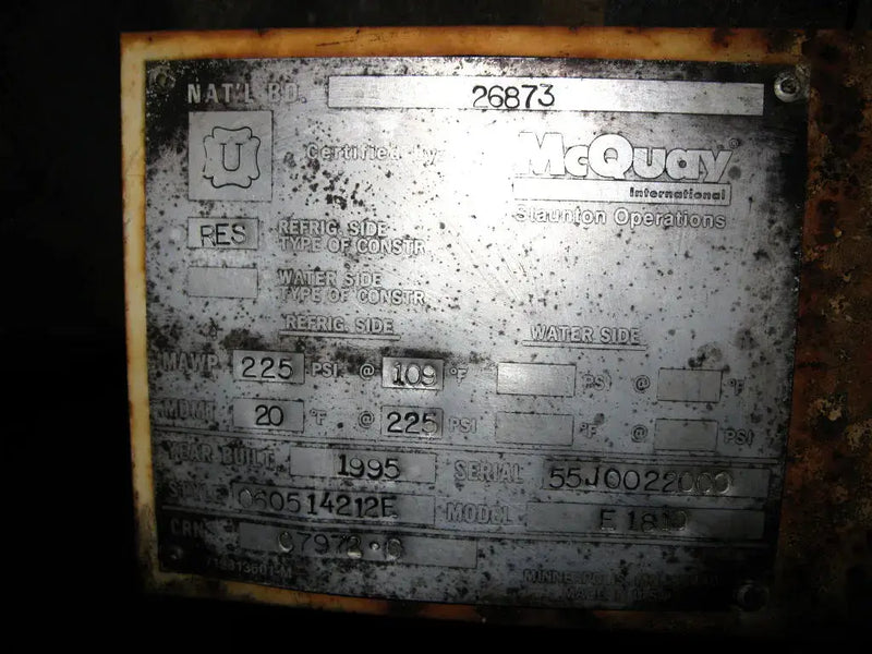 Enfriador de líquido enfriado por aire McQuay - 195 toneladas