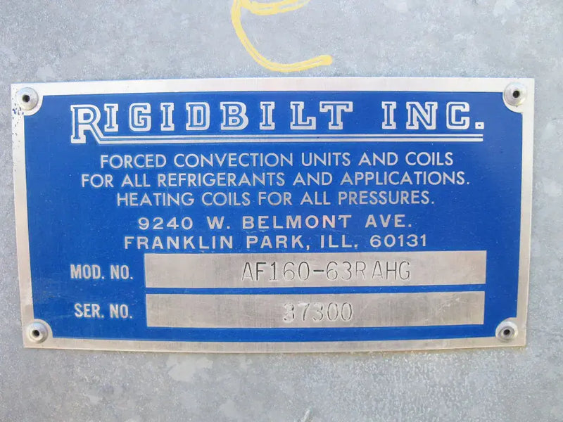 Rigidbilt Inc. AF160-63RAHG Ammonia/Freon Evaporator Coil- 9.5 TR (Low Temperature)