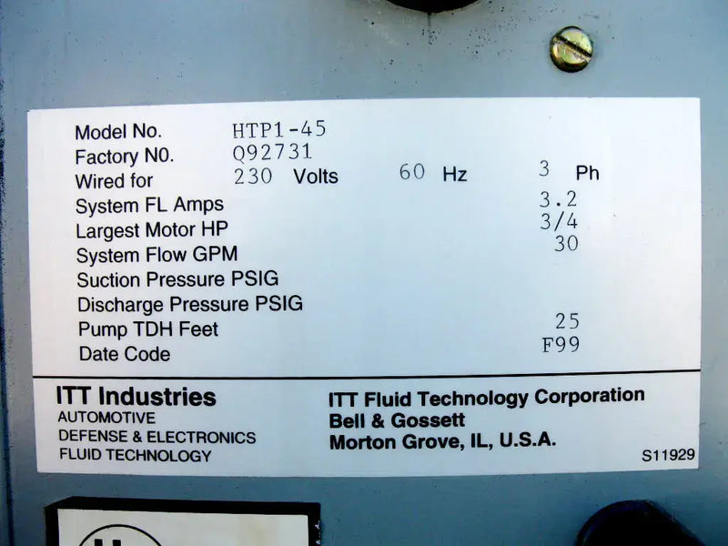 ITT Bell & Gossett Hot Water Set- 13.75 Sq. Ft.