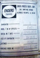 Evaporador de aguas residuales de dos etapas de Enders Process Equipment Corp.