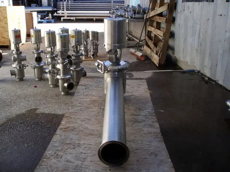 Válvulas de cierre neumáticas de acero inoxidable