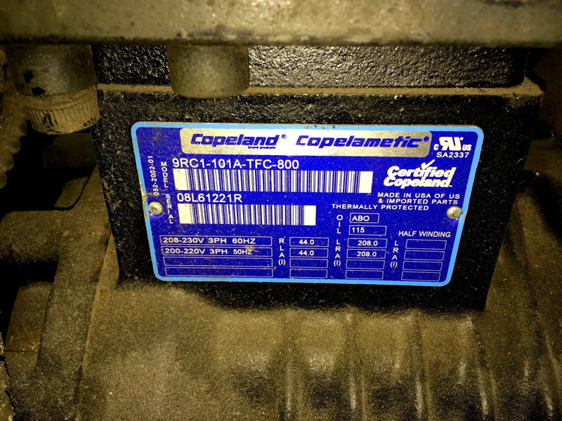 Hill Refrigeration Freon Refrigerant Compressor Rack - 40 HP