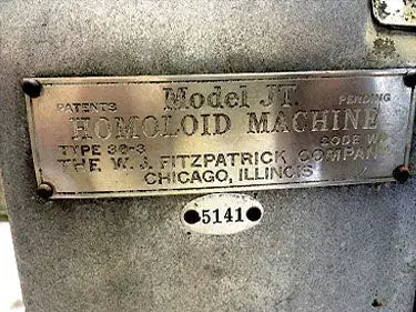 WJ Fitzpatrick Co. Homoloid Fitzmill