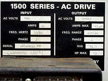 Inversor de frecuencia variable Danfoss Graham serie AC 1500 - 15 HP