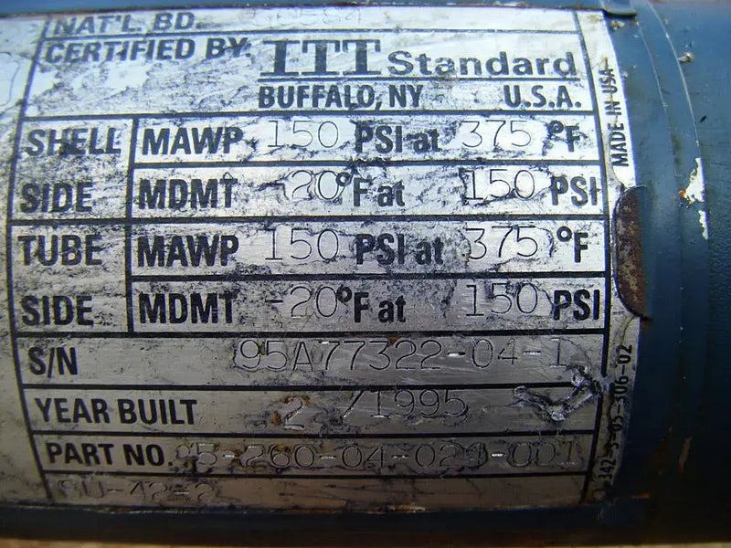 ITT Bell & Gossett “SU” Series Shell and Tube Heat Exchanger - 4.5 Sq. Ft.