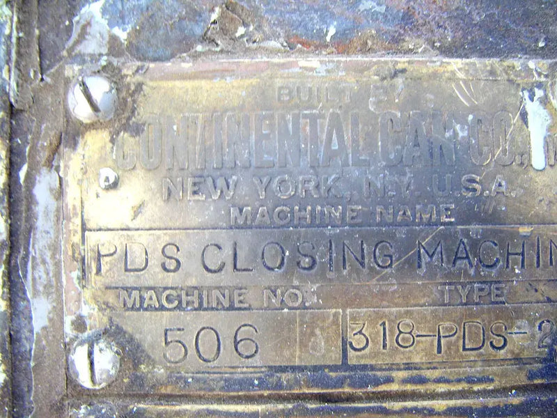 Máquina cerradora PDS de Continental Can Co.