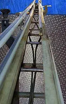 Sección transportadora de mesa de 90° de acero inoxidable