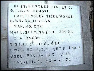 Intercambiador de calor de carcasa y tubos de acero inoxidable Bingley - 100 pies cuadrados