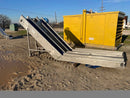 Portable Incline Dump Cleated Conveyor Belt ( 12" W x 156" L)