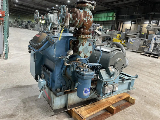 Vilter AK454XL 4-Cylinder Reciprocating Compressor Package (75 HP 230/460 V, Belt Driven)