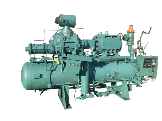 Frick RWB-II-222-E Rotary Screw Compressor Package (MISSING COMPRESSOR, MISSING MOTOR, MISSING MICRO PANEL)