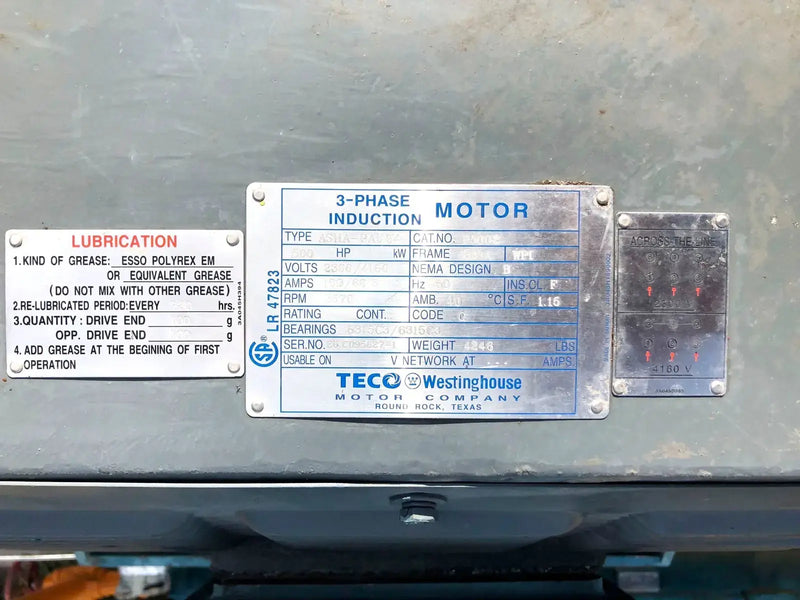 Paquete de compresor de tornillo rotativo Frick RWB-II-676 (Frick TDSH355L, 500 HP 4160 V, panel de control Frick Micro)