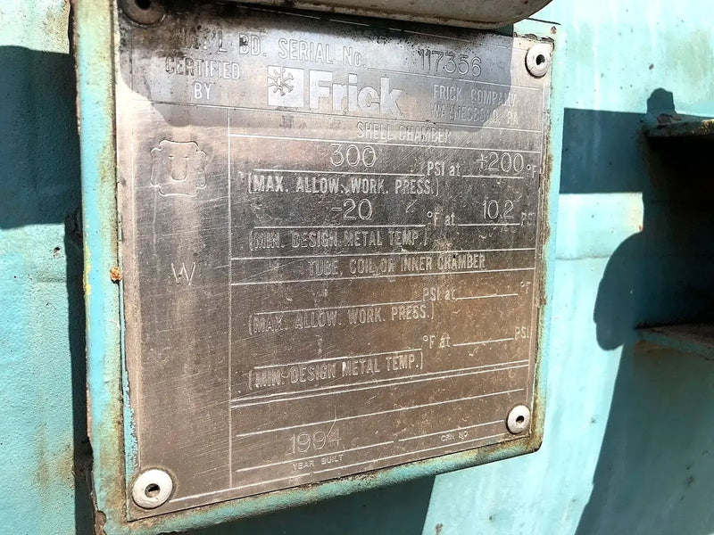 Paquete de compresor de tornillo rotativo Frick RWB-II-676 (Frick TDSH355L, 500 HP 4160 V, panel de control Frick Micro)