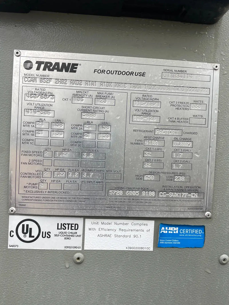 Enfriadora de espiral refrigerada por aire Trane CGAM (52 TR)