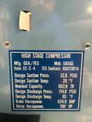 GEA 565GL Rotary Screw Compressor Package (GEA Y-52, MISSING MOTOR, GEA Micro Control Panel)