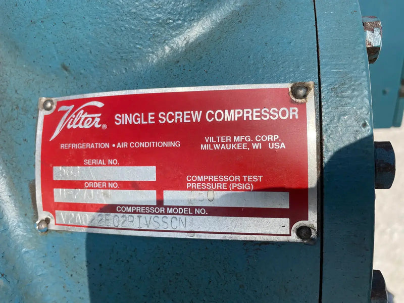 Paquete de compresor de tornillo rotativo Vilter V2A022E02RIVSSCN (Vilter V2A022E02RIVSSCN, 40 HP 230/460 V, panel de control micro)