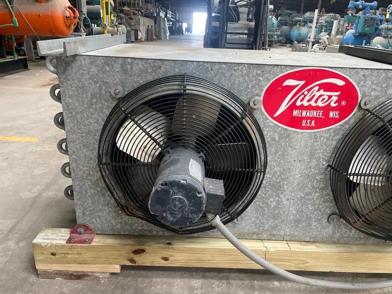 Vilter LPX 15 83 1/3 XA HGP Ammonia Evaporator Coil- 4.47 TR, 3 Fans (Low Temperature)
