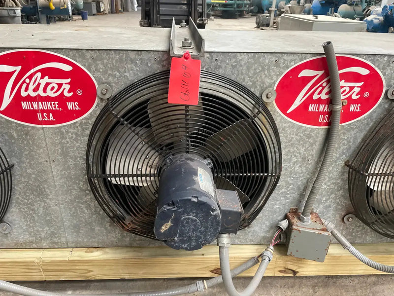 Vilter LPX 15 83 1/3 XA HGP Ammonia Evaporator Coil- 4.47 TR, 3 Fans (Low Temperature)
