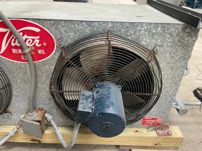 Vilter LPX 15 83 1/3 XA HGP Ammonia Evaporator Coil- 4.47 TR, 3 Fans (Low Temperature)