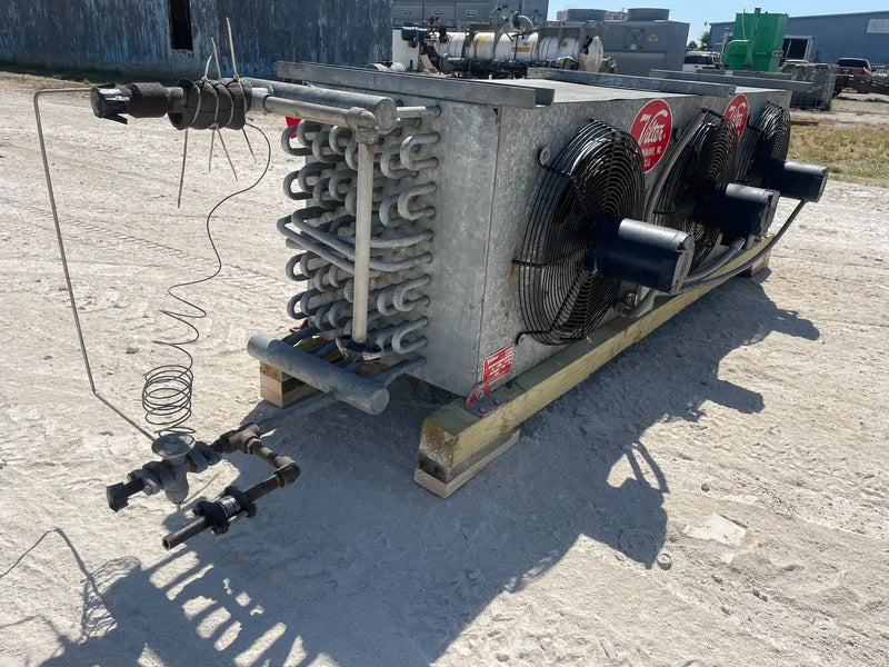 Vilter LPX-15 83 1/3 XA HGP Ammonia Evaporator Coil- 4.47 TR, 3 Fans (Low Temperature)