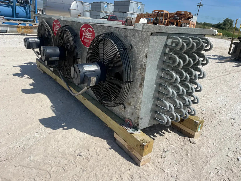 Vilter LPX-15 83 1/3 XA HGP Ammonia Evaporator Coil- 4.47 TR, 3 Fans (Low Temperature)