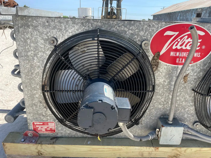 Vilter LPX-15 83 1/3 XA HGP Ammonia Evaporator Coil- 4.47 TR, 3 Fans (Low Temperature)