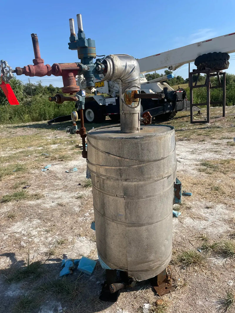 Tanque de descarga de amoníaco vertical RVS (16 x 32 pulgadas, 38 galones)