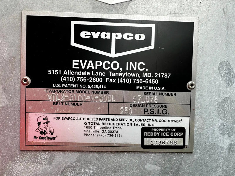 Evapco NTL3-3100-W-500L Bobina evaporadora de amoníaco - 47.01 TR, 3 ventiladores (baja temperatura)