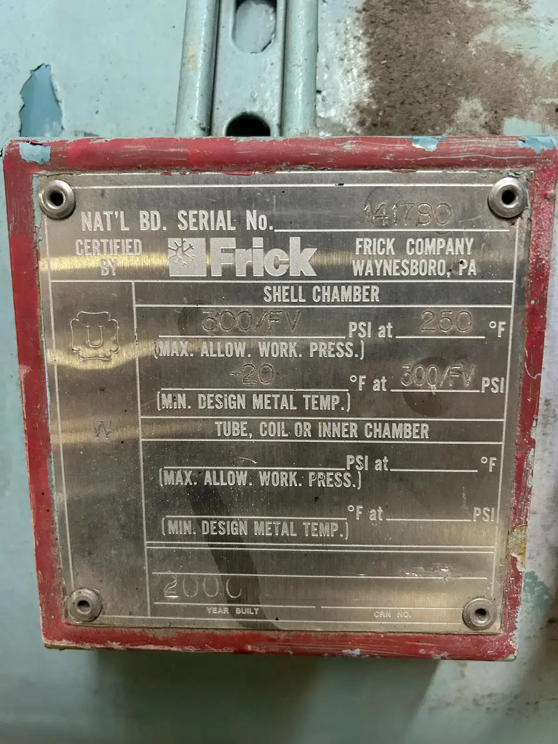 Frick RWF-177 H Rotary Screw Compressor Package (Frick SGC2313, 407 HP 460 V)