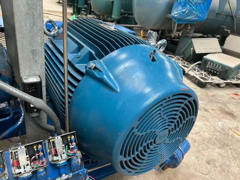 Vilter AK458XL-RC 8-Cylinder Reciprocating Compressor Package (150 HP 460 V, Belt Driven)