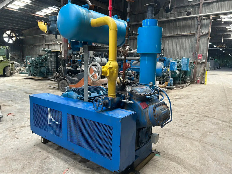 Vilter AK458XL-RC 8-Cylinder Reciprocating Compressor Package (150 HP 460 V, Belt Driven)