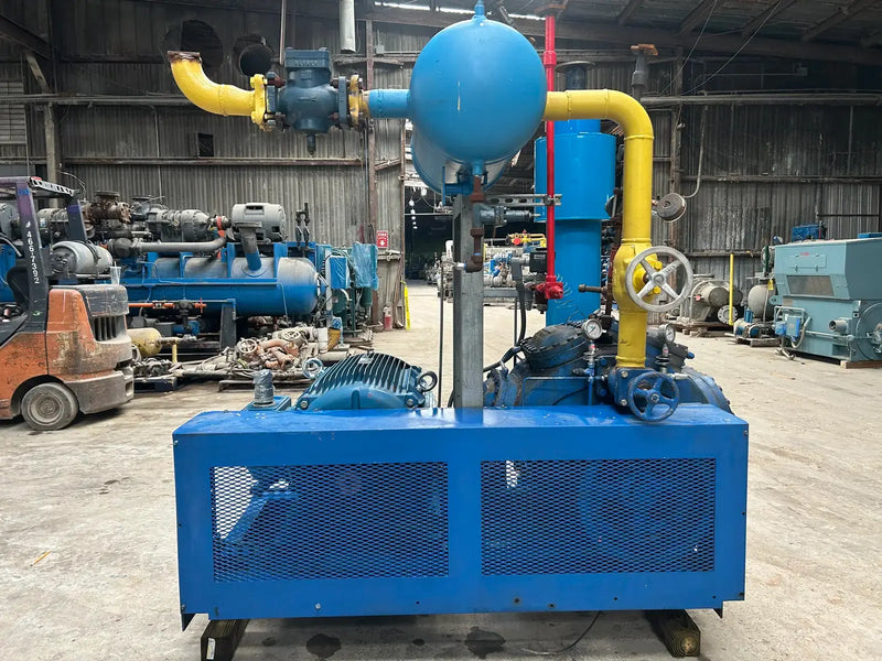 Vilter AK458XL-RC 8-Cylinder Reciprocating Compressor Package (150 HP 460 V, Belt Driven)