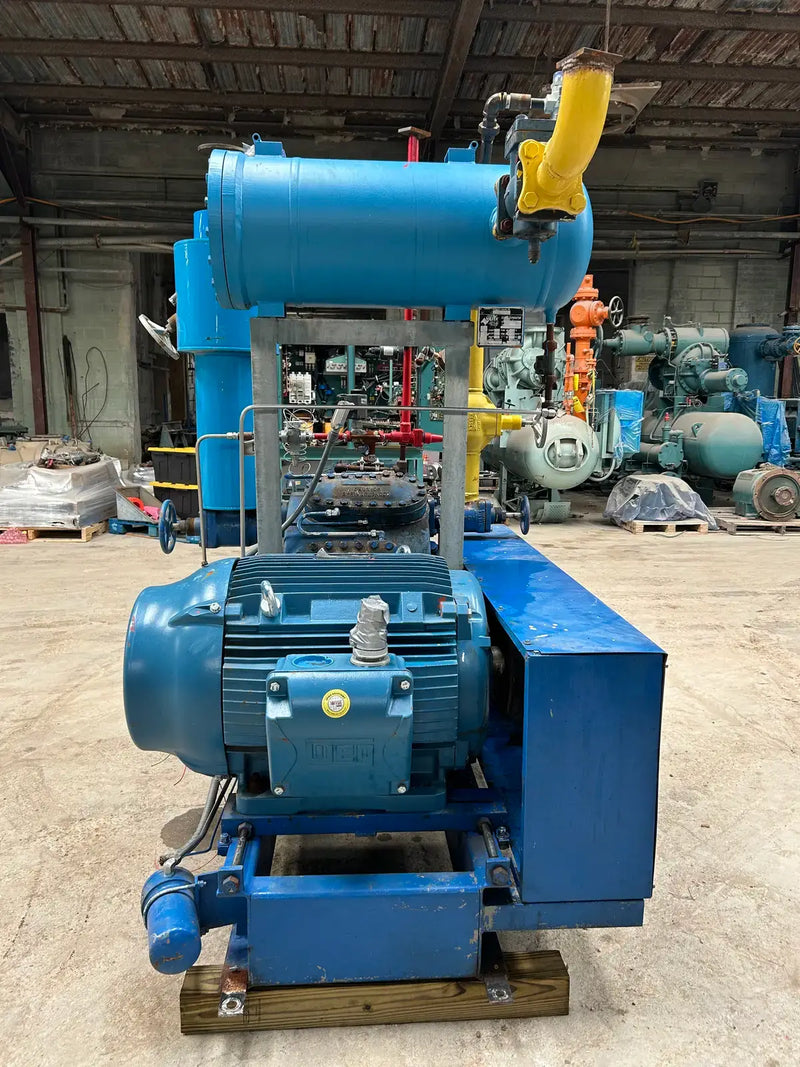 Vilter AK458XL-RC 8-Cylinder Reciprocating Compressor Package (150 HP 460 V, Belt Driven)