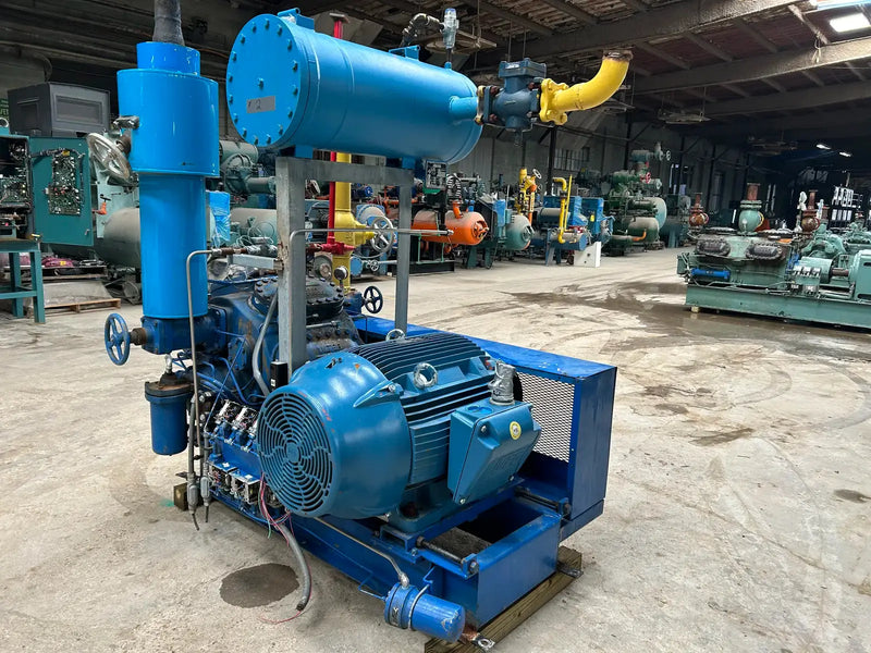 Vilter AK458XL-RC 8-Cylinder Reciprocating Compressor Package (150 HP 460 V, Belt Driven)